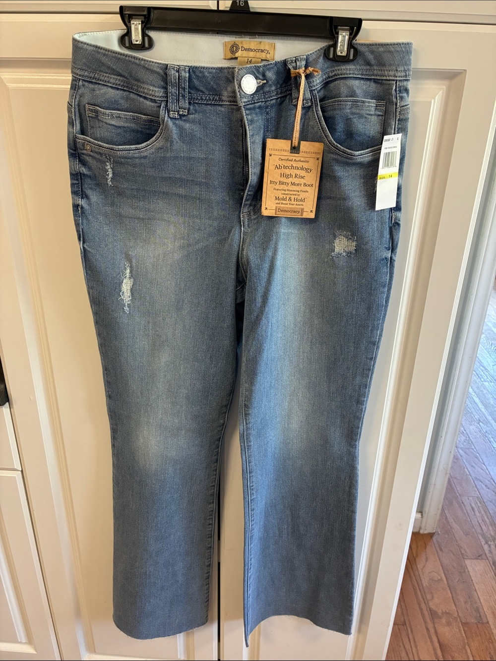 Democracy High-Rise Bootcut Jeans in Light Blue Wash